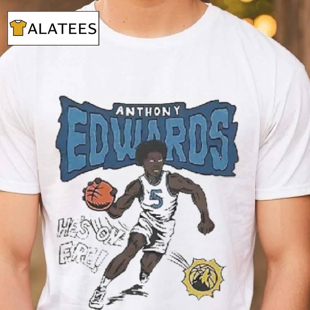 Anthony Edwards He’s On Fire Minnesota Timberwolves Comic Shirt