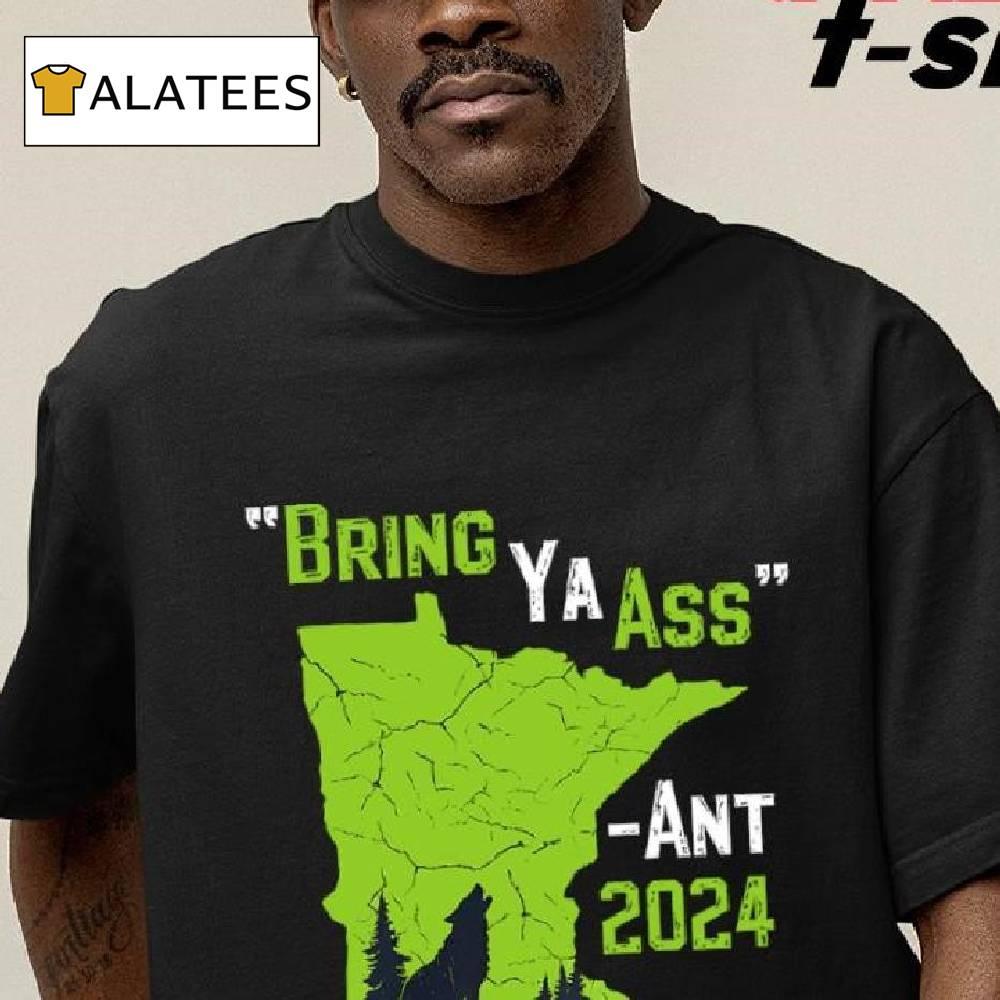 Bring Ya Ass Ant 2024 Minnesota Timberwolves Map Art Shirt