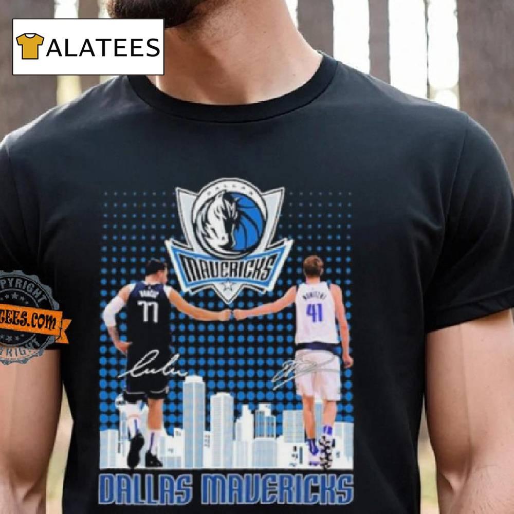 Dallas Mavericks Luka Doncic And Dirk Nowitzki Signatures Shirt