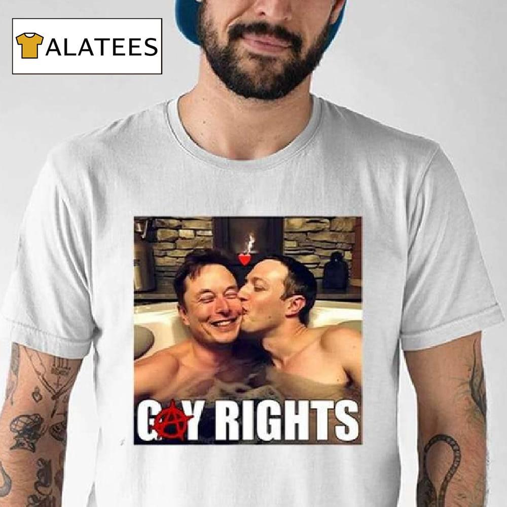 Gay Rights Elon Musk Kiss Mark Zuckerberg Shirt