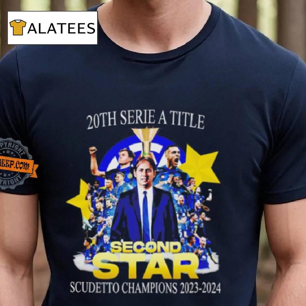 Inter Milan 20th Serie A Title Second Star Scudetto Champions 2023 2024 Shirt