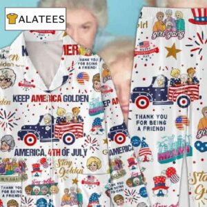 Keep America Golden American 4th Of July Pajamas Set