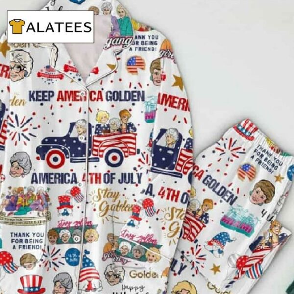 Keep America Golden American 4th Of July Pajamas Set