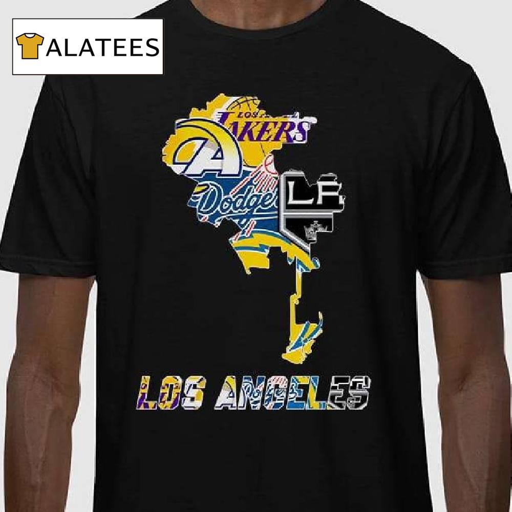 Los Angeles Map Sports Teams Logo Shirt