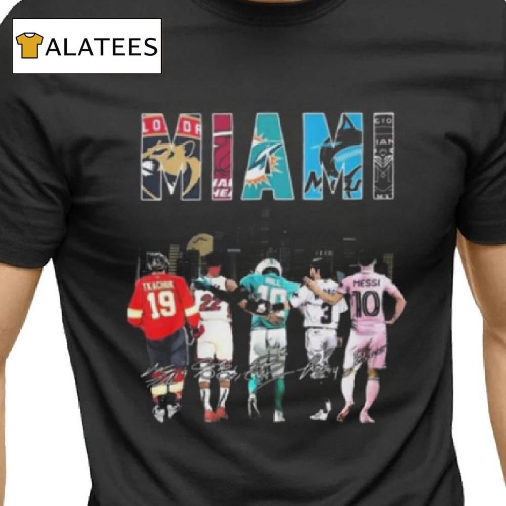 Miami Dolphins Miami Heat Miami Marlins Inter Miami Florida Panthers City Signatures 2024 T Shirt