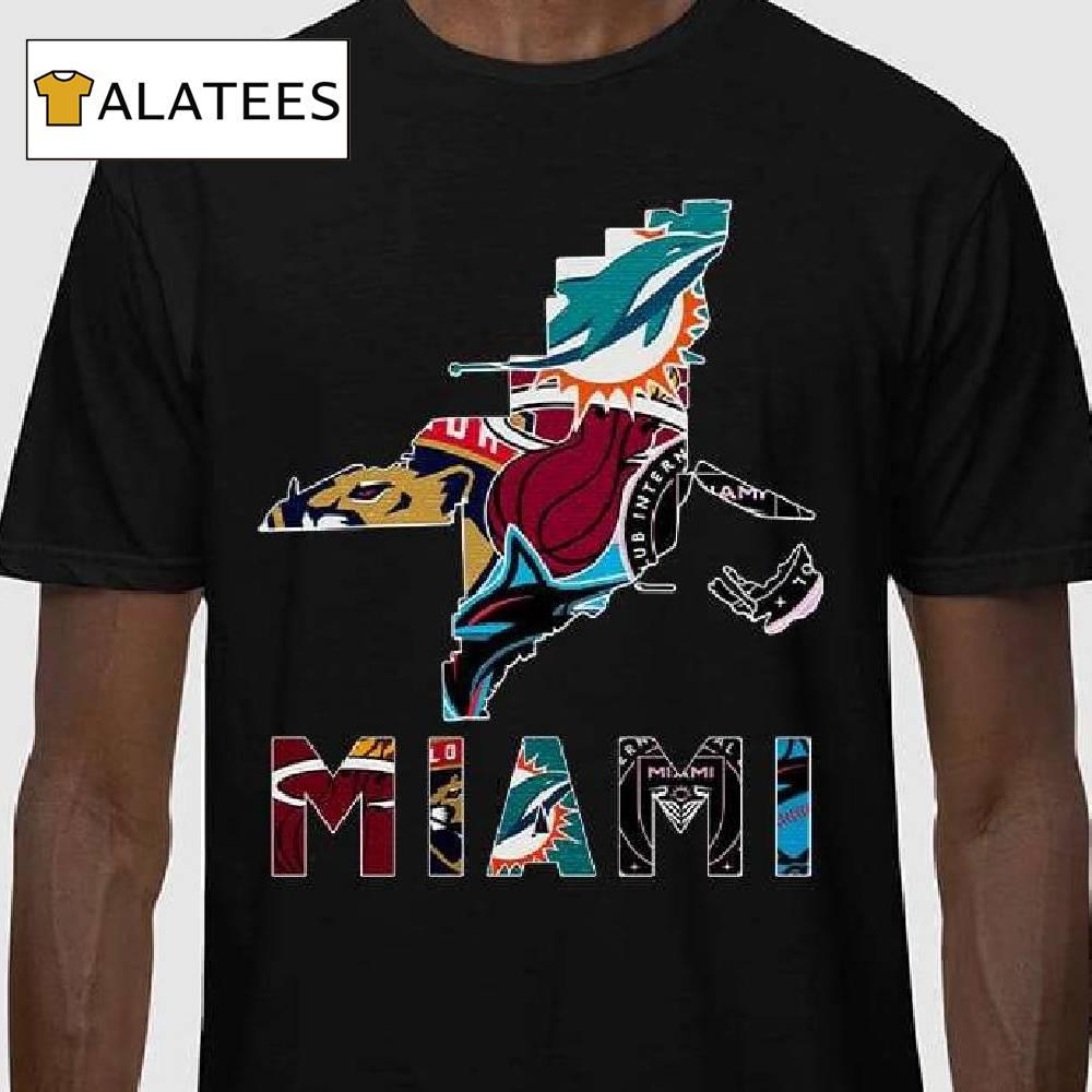 Miami Map Sports Teams Logo Shirt