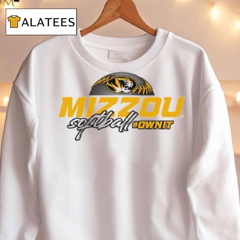 Mizzou Tigers Softball Oval Tiger Head #ownit White T Shirt