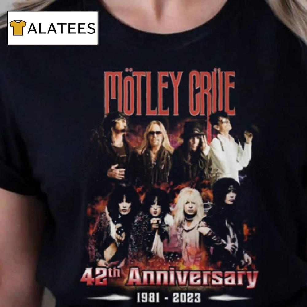 Motley Crae 42th Anniversary 1981 2023 Thank You For The Memorie Shirt