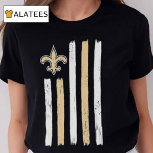 New Orleans Saints Brushstroke Flag 4th Of July 2024 Shirt