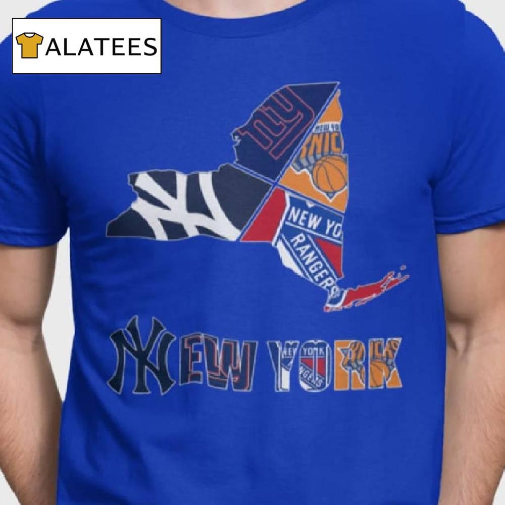 New York Map Sports Teams Logo Shirt