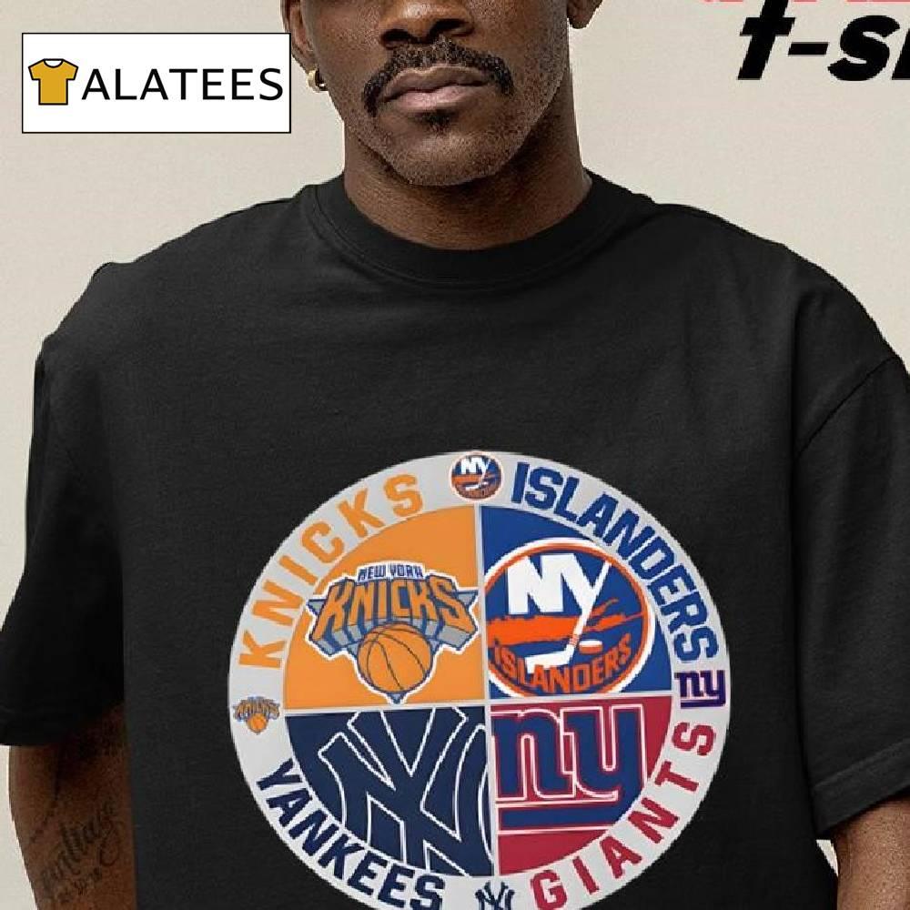 New York Yankees Knicks Islanders Giants Sport Teams Logo Shirt