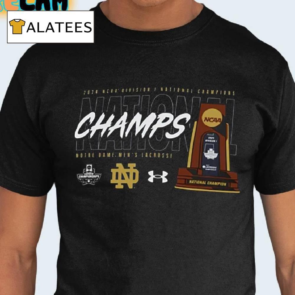 Notre Dame 2024 Men's Lacrosse National Champions Trophy Shirt