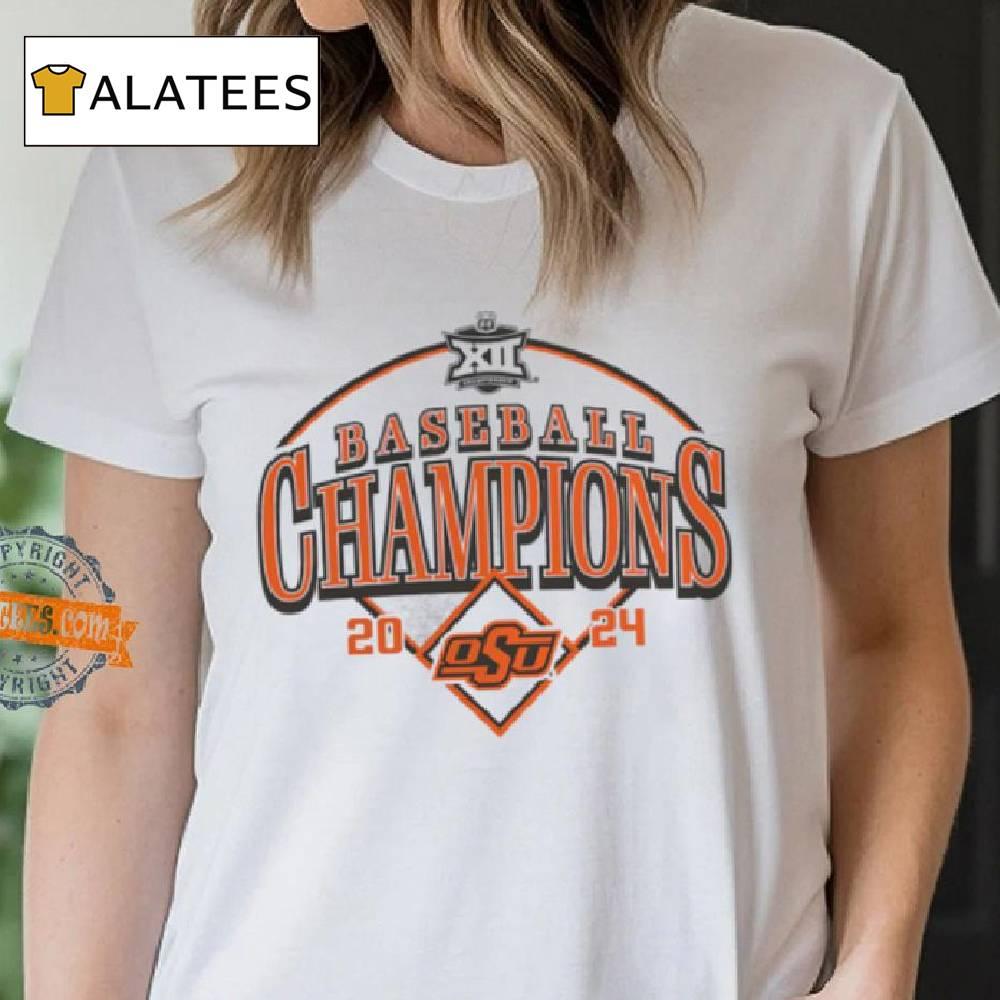 Oklahoma State Cowboys 2024 Big 12 Baseball Conference Tournament Champions Curveball Break T Shirt