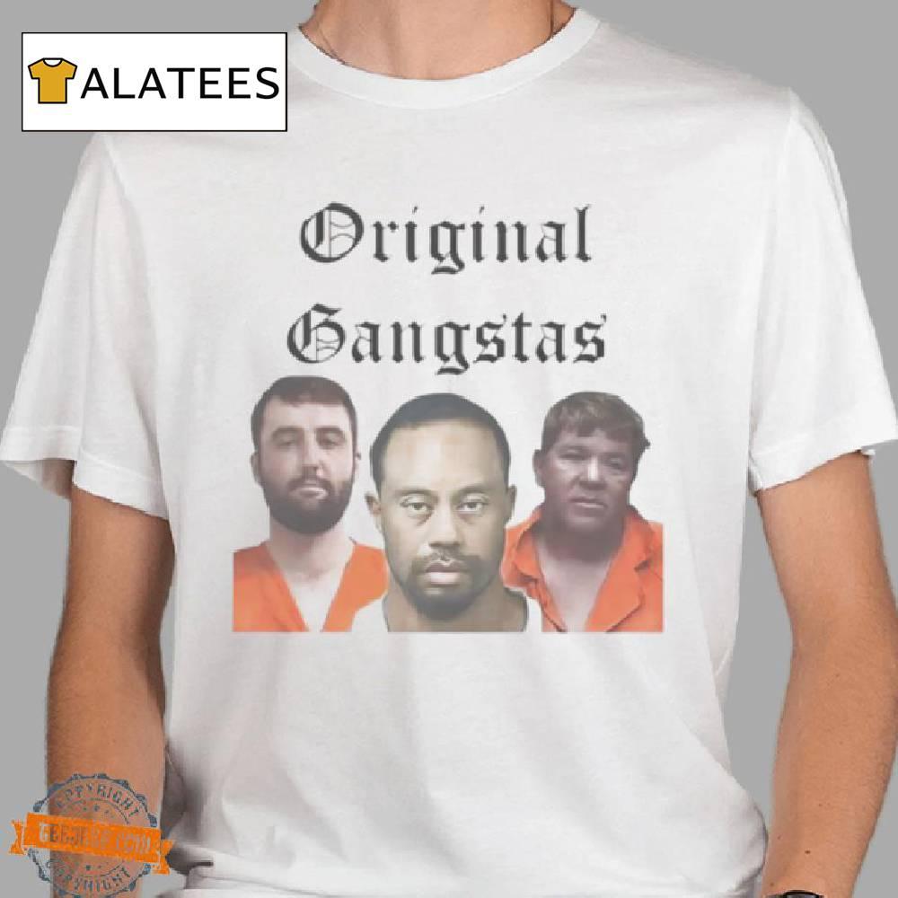 Original Gangstas Golf Legends Mugshot Scheffler Woods Daly Shirt