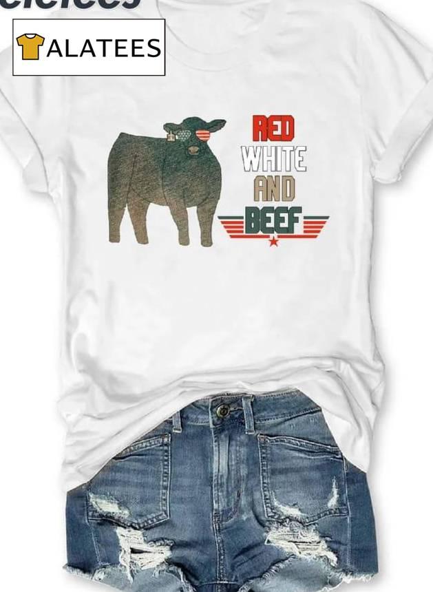 Red White And Beef Cattle Shirt