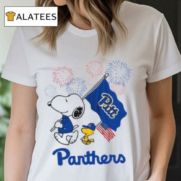 Snoopy Football Happy 4th Of July Pittsburgh Panthers Shirt