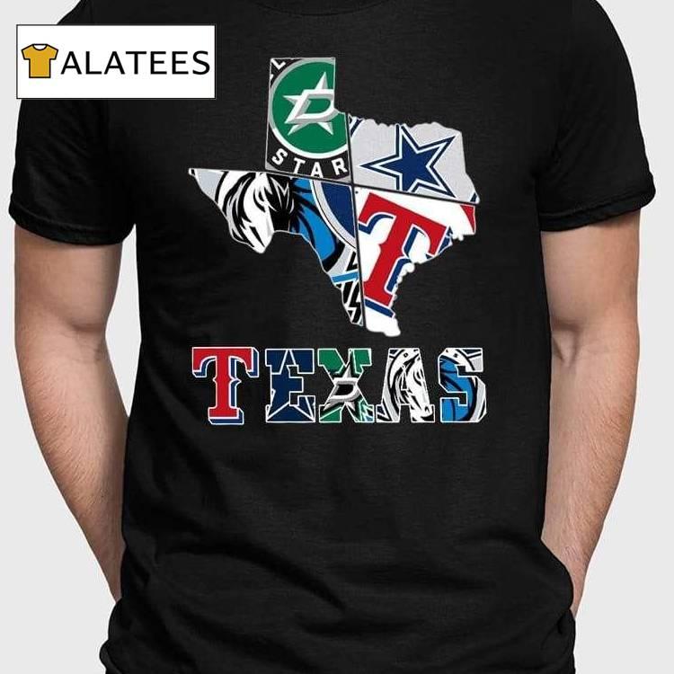 Texas Maps Sports Teams Shirt