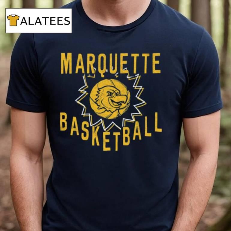 Where I'm From Men's Marquette Golden Eagles Blue Spark T Shirt