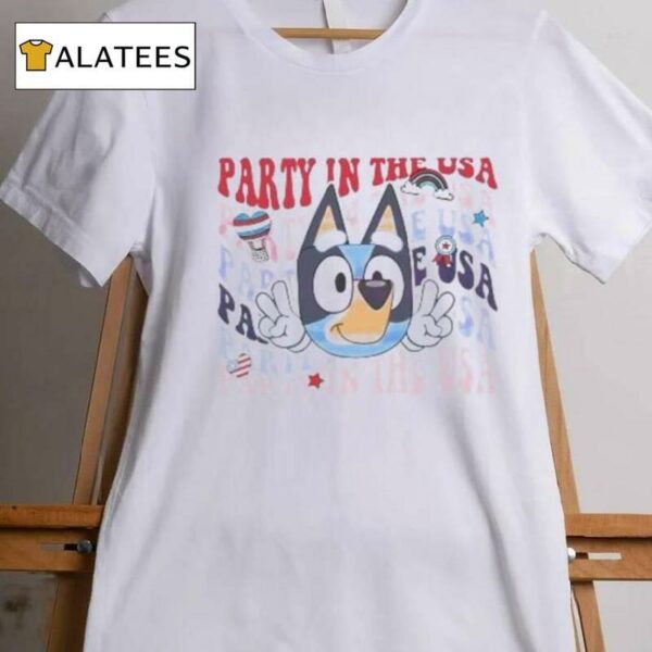 Bluey Party In The Usa 4th Of July T Shirt