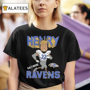 Derrick Henry Baltimore Ravens Football Cartoon Tshirt