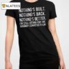 Nothing's Built Nothing's Back Nothing's Better I'm Still Voting For The Wrongly Convicted Felon Shirt