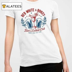 Red White Boozy 4th Of July Shirt