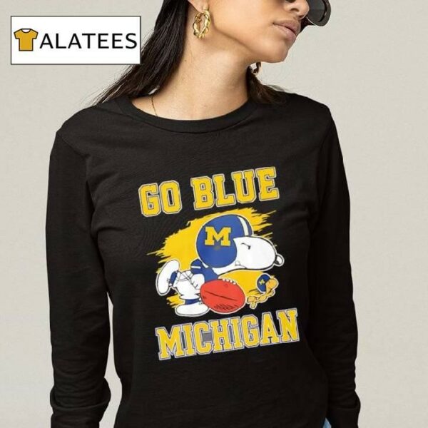 Snoopy And Woodstock Michigan Wolverines Shirt