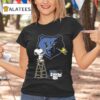 Snoopy And Woodstock Paint Memphis Grizzlies Nba Logo Tshirt