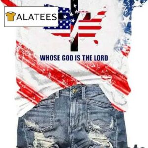 Women's Blessed Nation Psalm 33 22 4th Of July Print Shirt